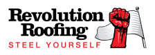 Revolution Roofing logo, a trusted name in verandah and patio design, featuring a bold, modern look that symbolizes quality in home improvements, builders, and outdoor spaces.