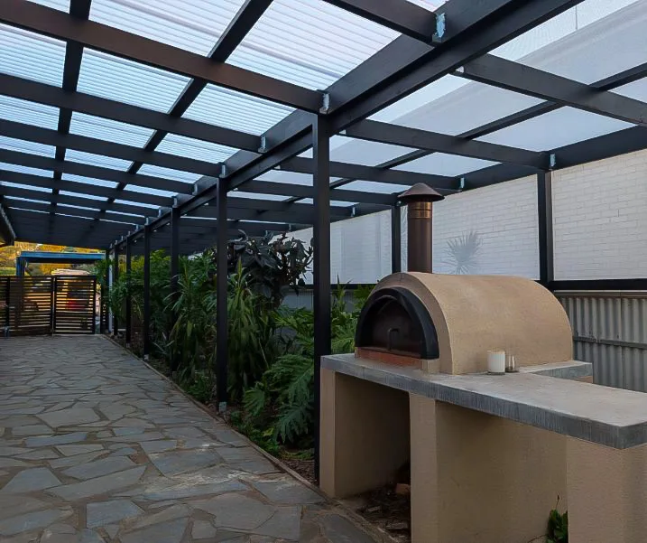 Custom steel verandah Adelaide with Colorbond roof by Aldinga Home Improvements